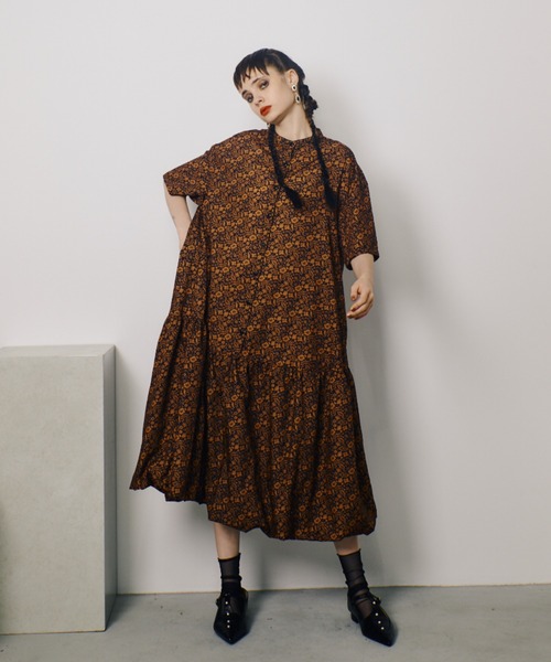 極美品 manana suerte オリジナルプリントバルーンワンピース manana suerteオリジナルプリントバルーンワンピース｜Yahoo