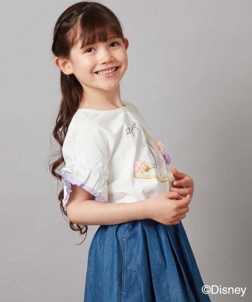 a.v.v tシャツ 「100-140」袖フリルTシャツ キッズ 子供服