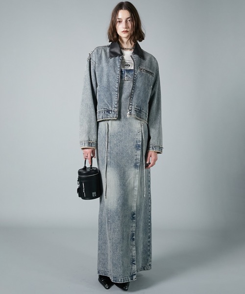 ワンピース elu Gabe dress denim ribbon Gabe dress denim ribbon | elu