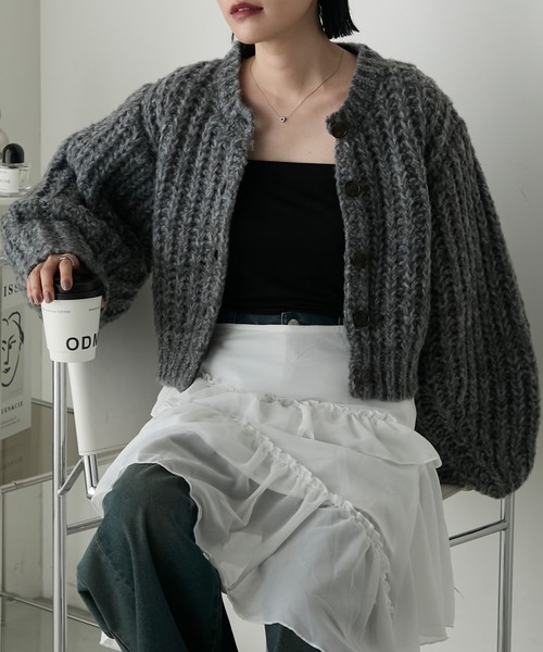 forksy.（フォルクシー） カーディガン 「forksy.」ボリュームスリーブ