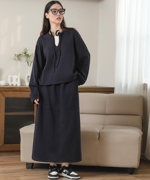 トレーナー スウェット key neck pullover setup レディース_5