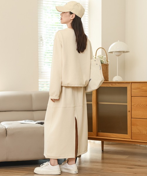 トレーナー スウェット key neck pullover setup レディース_13