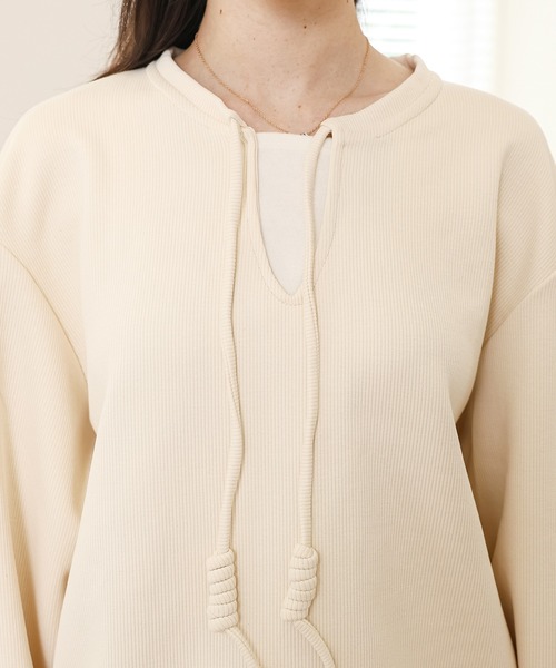 トレーナー スウェット key neck pullover setup レディース SUWDEE トレーナー スウェット key neck pullover setup