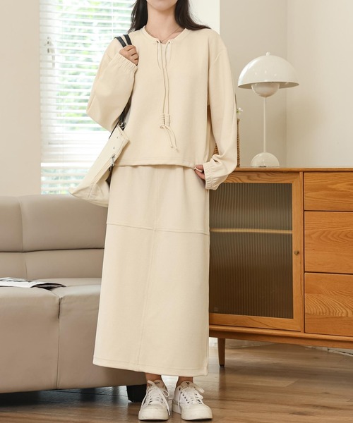 トレーナー スウェット key neck pullover setup レディース_10