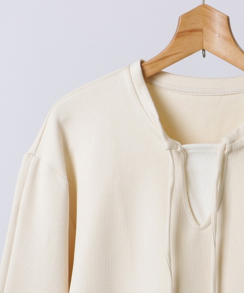 トレーナー スウェット key neck pullover setup レディース_20