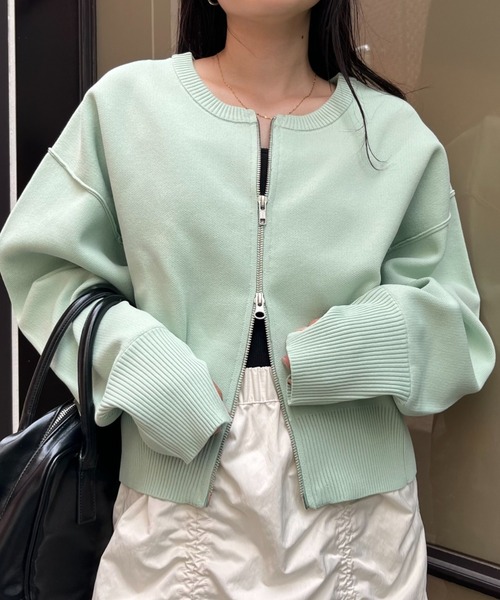 ニット セーター スポンディッシュ2wayZIPカーデ レディース CIAOPANIC TYPY ニット セーター スポンディッシュ2wayZIPカーデ