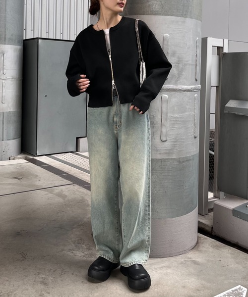ニット セーター スポンディッシュ2wayZIPカーデ レディース CIAOPANIC TYPY ニット セーター スポンディッシュ2wayZIPカーデ