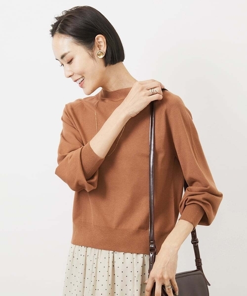 ニット セーター ホールガーメント(R)ボトルネックニット レディース MICHEL KLEIN ニット セーター ホールガーメント(R)ボトルネック