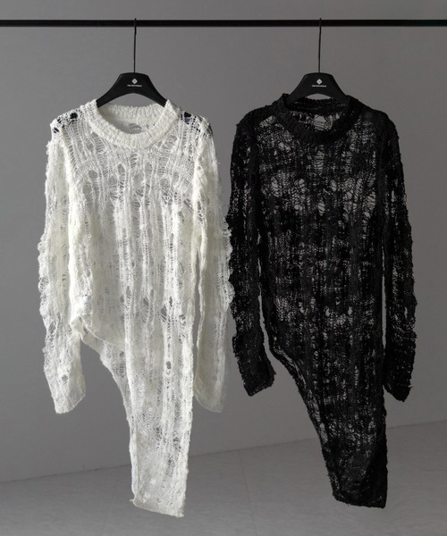 ニット・セーター 2 Low Damage Summer Knit (3color) 楽天市場】正規品【 XU design damage knit 3 (2color