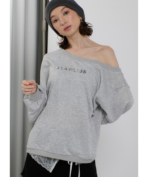 Ado レディーストレーナー Adoon plain トレーナー スウェット ワンショルオーバー