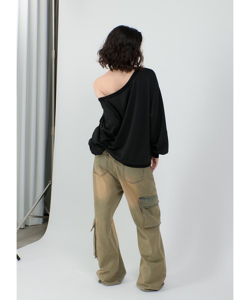 Ado レディーストレーナー Adoon plain トレーナー スウェット ワンショルオーバー