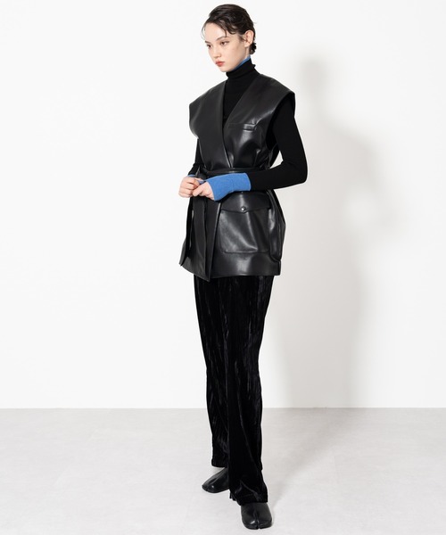 本革レザーベスト（レディースファッション） | ファッション の