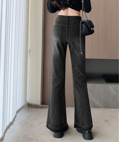 ジーンズ デニム デニムパンツ ストレッチ カットオフ ブーツカット