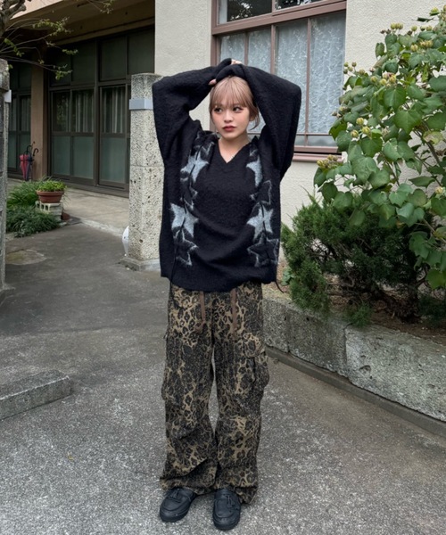 ニット セーター String star argyle knit レディース