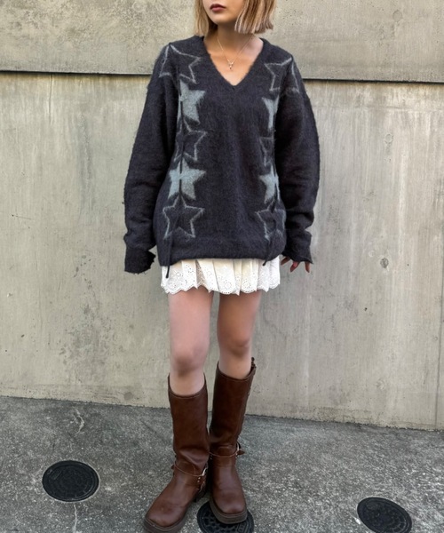 ニット セーター String star argyle knit レディース ニット セーター String star argyle knit レディース