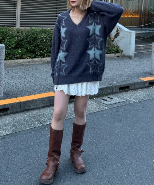 ニット セーター String star argyle knit レディース ニット セーター String star argyle knit レディース