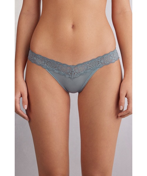 【新品タグ付き】Intimissimi 花柄レース ブラジャーショーツセット 新品⭐️インティミッシミ ネイビー 花柄レース ブラジャー