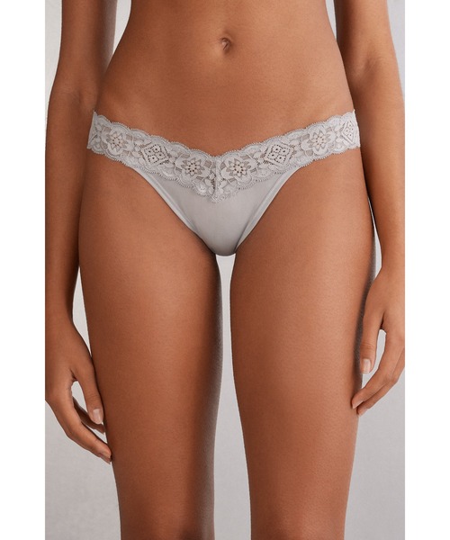 Intimissimi ブラックレースブラジャーショーツセット Intimissimi ショーツ レース＆マイクロファイバー エイティーズ