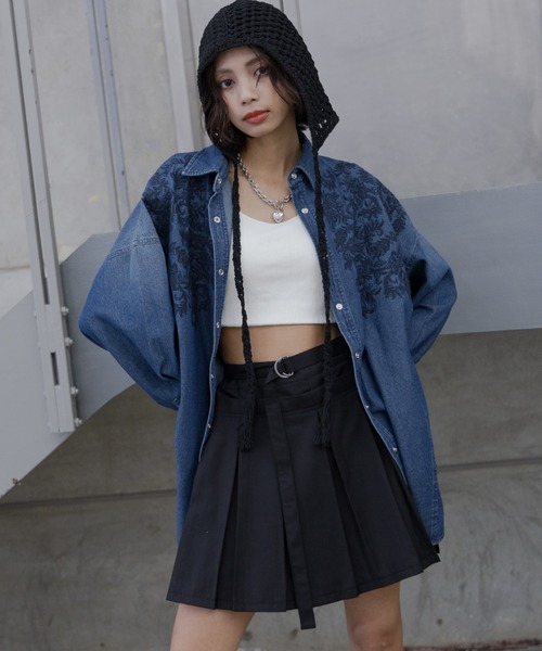 P.A.R.O.S.H. 売れ筋商品|||パロッシュ シャツ トップス レディース Denim shirts Blue P.A.R.O.S.H. デニムシャツ | ブルー | FARFETCH JP