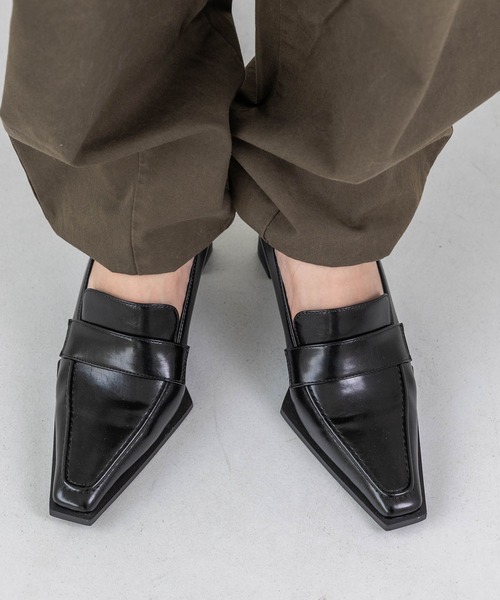 EVOL（イーボル） パンプス 「クッション入り」6cmヒールスクエア