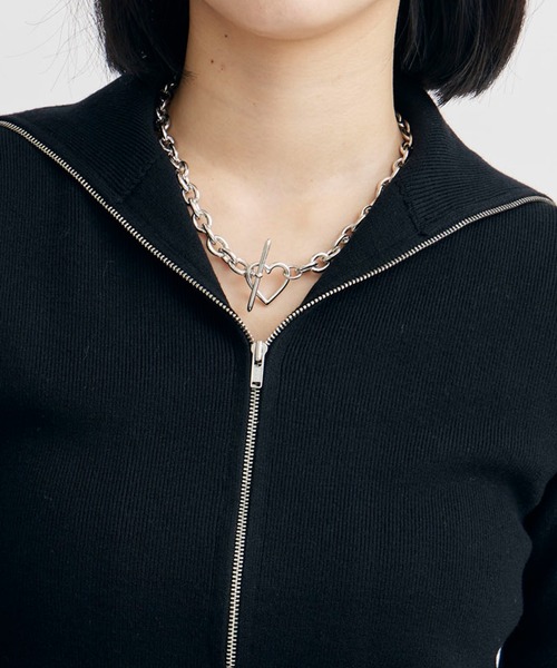 BASICKS / ベイシックス】HEART RAZOR NECKLACE (SMALL LINK 