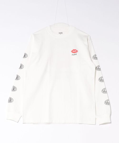 値下げ　x-girl カジュアル Tシャツ　ロンT セット X-girl（エックスガール） ロンT レディース FACE LS REGULAR TEE 長袖