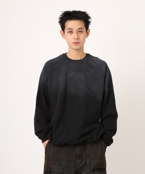 スピットファイア墨黒スミクロフェードスウェット atmos（アトモス） トレーナー スウェット atmos Fade Color