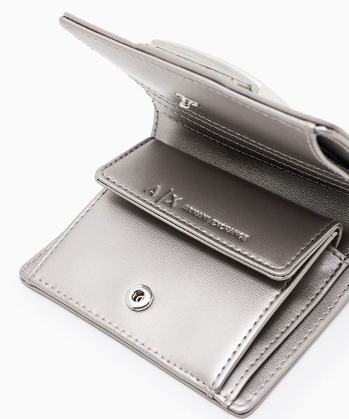 洗練されたデザイン　アルマーニ エクスチェンジコインケース付きカードホルダー ARMANI EXCHANGE 財布 「A|X アルマーニ エクスチェンジ」AXロゴ