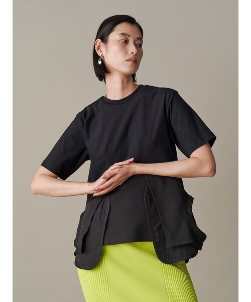 トップス UN3D HOLE DETAIL T-SH 522522701101 UN3D. tシャツ HOLE DETAIL T-SH「セットアップ着用可能