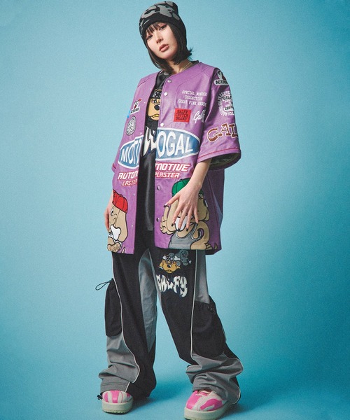 【‪GALFY‬】レーシングシャツ ブラック/中犬型(L)【ガルフィー】 完売品【‪GALFY‬】レーシングシャツ ブラック/中犬型(L