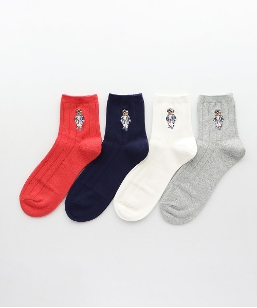 【Ralph Lauren】上質コットンの快適さ ポロベアソックス3足組 POLO RALPH LAUREN 靴下 メンズ オーガニックコットン混