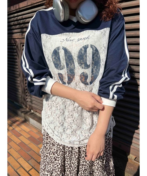 WC tシャツ レース切替ユニフォームロンT レディース : ZOZOTOWN Yahoo