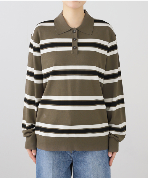 ニット セーター THE GARMENT/ザ ガーメント Madison Polo ニットポロシャツ 21109 レディース