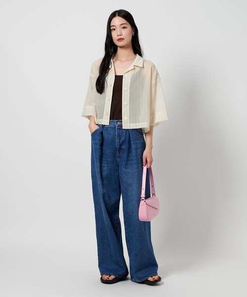 UNITED ARROWS TOKYO ストライプ(ブルー) フリルシャツ 1100024S2315_m1_a039.jpg