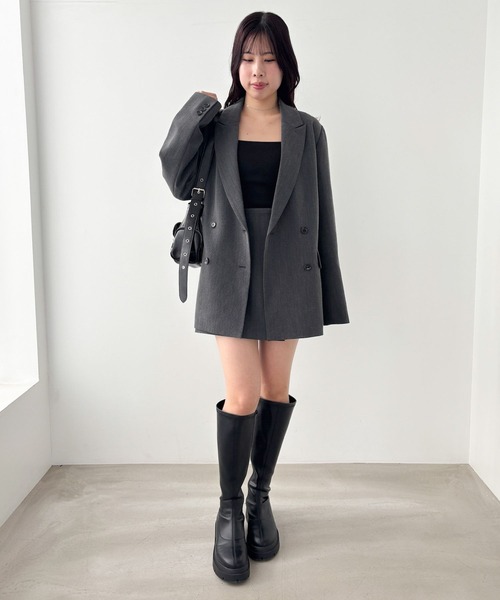 Heather（ヘザー） キャミソール ロングカップ付きリブキャミ 322168