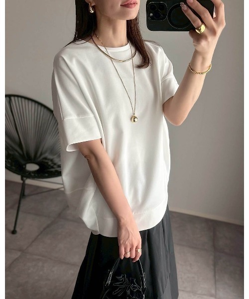 tシャツ コクーンダンボールプルオーバー レディース Emma Taylor tシャツ ライトダンボールコクーンフォルムプル