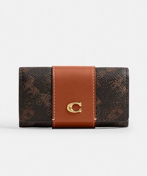 大人気★COACH エッセンシャル 6 リング キー ケース★シンプル COACH キーケース エッセンシャル 6 リング キー ケース・ホース