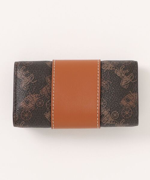 COACH 6 リング キー ケース・ホース＆キャリッジ 百貨店ライン COACH】人気 6 リング キー ケース ホース アンド キャリッジ