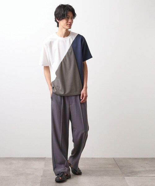 新品 半袖Tシャツ 異素材 90 DRY 半袖Tシャツ P付 9012－90 ホワイト 6L | 【ミドリ