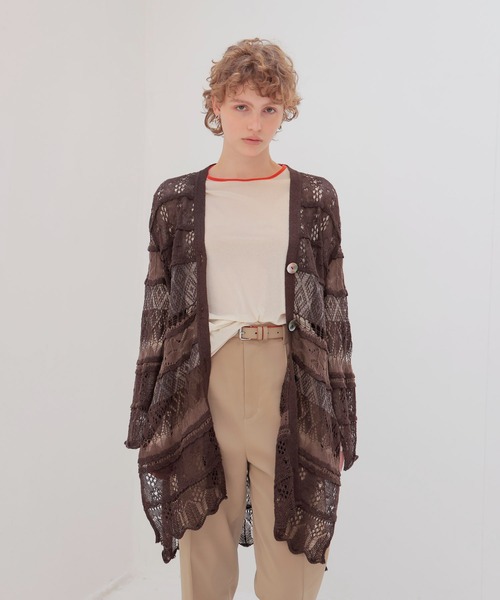 ODAKHA（オダカ） カーディガン ODAKHA / crazy lace knit cardigan