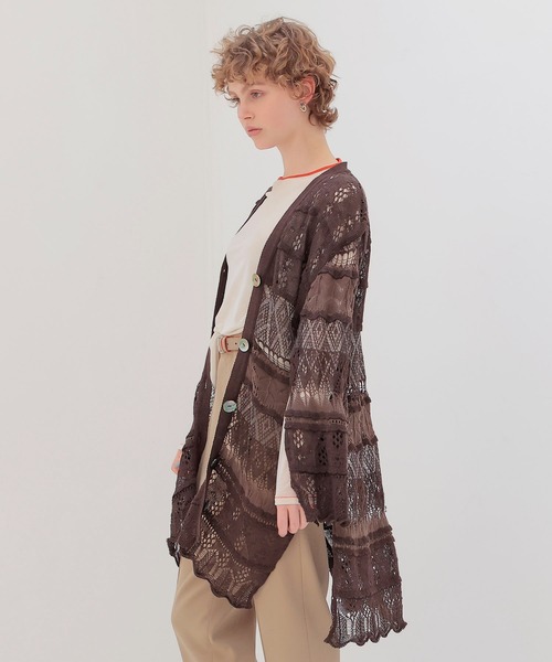 ODAKHA（オダカ） カーディガン ODAKHA / crazy lace knit cardigan