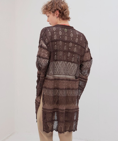 ODAKHA（オダカ） カーディガン ODAKHA / crazy lace knit cardigan