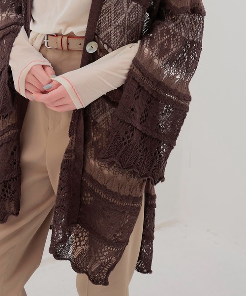 ODAKHA（オダカ） カーディガン ODAKHA / crazy lace knit cardigan
