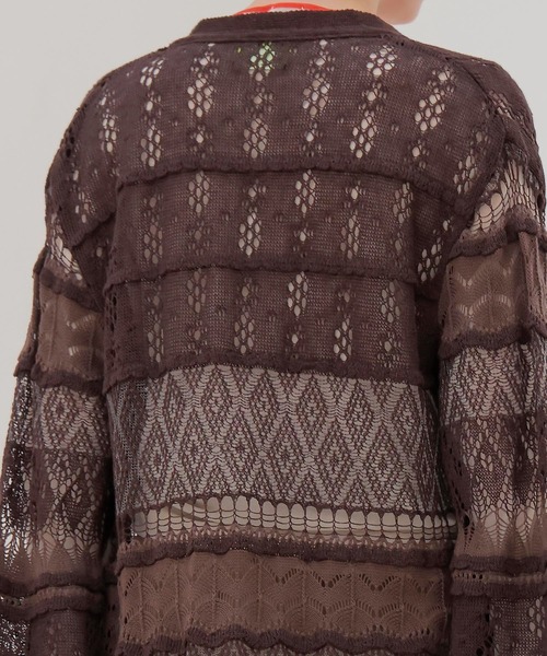 ODAKHA（オダカ） カーディガン ODAKHA / crazy lace knit cardigan