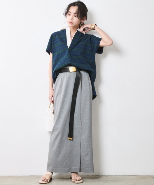 CHIC STYLE（シックスタイル） ロング スカート 夏 カットソーマキシ