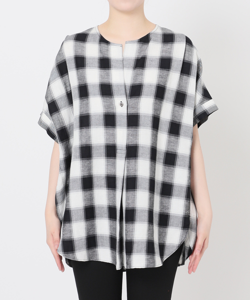 JOURNAL STANDARD ブラウス シャツ レーヨン麻ノーカラー