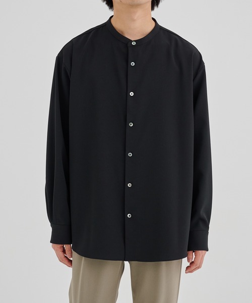 UNITED TOKYO シャツ DRY TORO ストレッチ バンドカラーシャツ