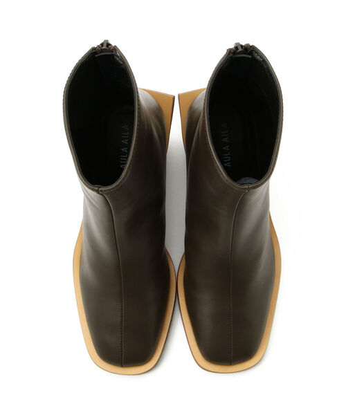 「AULA AILA」 ショートブーツ 35.5 オフホワイト レディース_画像3