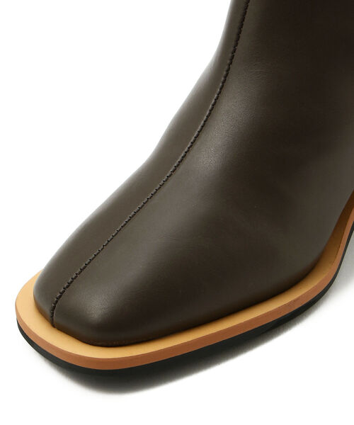 「AULA AILA」 ショートブーツ 35.5 オフホワイト レディース_画像6