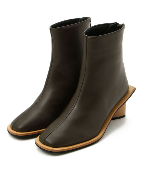 「AULA AILA」 ショートブーツ 35.5 オフホワイト レディース_画像9